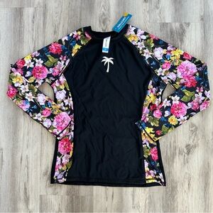 Women’s Long Sleeve Rash Guard Swim Top UPF50+ SPF Medium Quick Dry